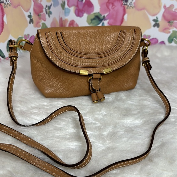 💯Authentic  CHLOE Calfskin Small Marcie Crossbody Bag🍀 - Picture 12 of 17